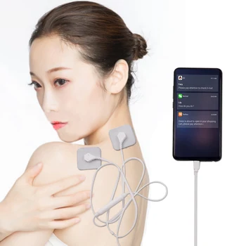 Nešiojamų Impulso Telefono Massager Mobiliojo Telefono Kontrolės Įstaiga Elektrodų Masažo EMS DEŠIMTIS Atsipalaiduoti Raumenų Akupunktūra Stimuliatorius Terapija