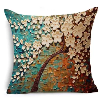 Originalus meno medis pagalvę padengti 3D trimatis spalvinga pagalvėlė paprasta sofa baldai, apdaila, poliesterio, medvilnės Audinio
