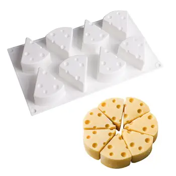 1pcs Sūrio Formos Silikono 3D Tortas Formų Silikoninės Formos Kepimui Desertas Putėsiai 8 Formų Naujas Tortas Dekoravimo Liejimo formos