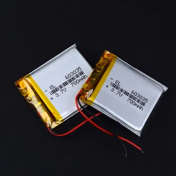 Įkrovimo Polimerų baterija 700 mah, 3,7 V 603035 smart home Li-ion baterija dvr GPS, mp3, mp4, PSP Bluetooth 
