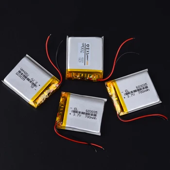 Įkrovimo Polimerų baterija 700 mah, 3,7 V 603035 smart home Li-ion baterija dvr GPS, mp3, mp4, PSP Bluetooth 