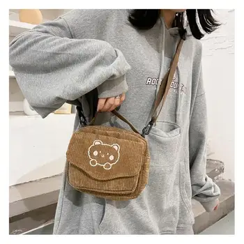 Rudenį ir žiemą 2021 naujas Japonų antikvariniai dizaino mielas mielas mielas siuvinėjimas, padengti minkštos mergina pečių maišą studentų juokinga krepšys