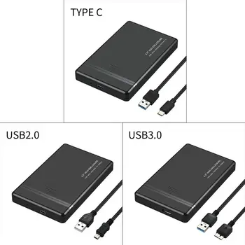 2021 Naujas Nešiojamas 2.5 Colių USB 2.0/3.0/3.1 Tipas-C Kietąjį Diską Talpyklos Išorinis HDD Atveju