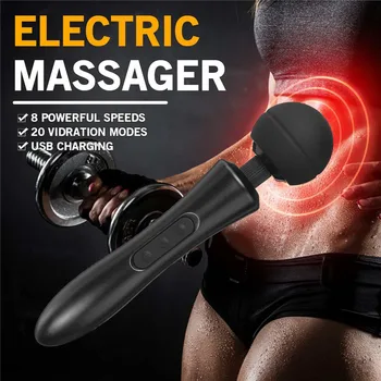 OLOEY 8 Greičiu Elektros Mušamieji Vibracijos USB Įkrovimo Kaklo Raumenų Kūno Terapijos Massager 110-250V Atsipalaiduoti Įrankis 20 Vibracijos