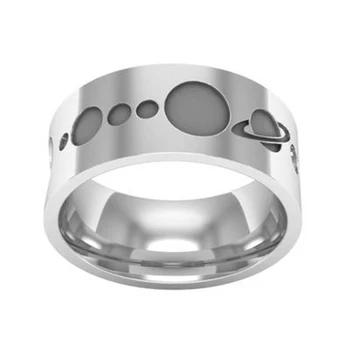 Kūrybiškumo Įdomu Planetos Žiedas Vyrai Moterys sidabro Nerūdijančio Plieno Žiedai bižuterijos Aviacijos Mėgėjų, Dovanos
