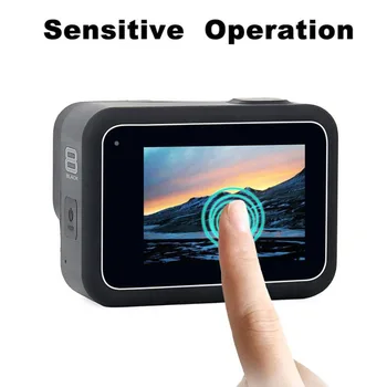 Grūdintojo Stiklo Objektyvas Ekranas LCD Ekrano Apsauginės Plėvelės Raštas Padengti Atveju Dėl GoPro Hero 8 Juoda Go pro Hero8 Veiksmo Kameros