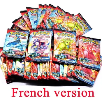 1 Pakuotėje 9 Vnt Pokemon Kortų Žaidimas prancūzų kalba STILIŲ DE COMBAT Stiprintuvas Surinkimo Dovana Vaikams Pokemon Vaikų Žaislai