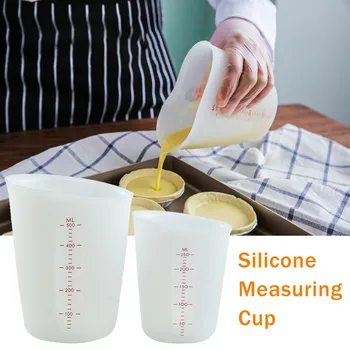 250mL / 500mL, silikono matavimo puodelis įrankis skaidrus bespalvis masto epoksidinės dervos padalinta taurės, naudojamas liejimo derva pelėsis