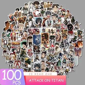 50/100vnt Ataka Titan lipdukai, populiarus Japonų animacinis lipdukai, gitara, riedlentė, šaldytuvas vandeniui lipdukai