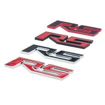 3D Metalo Automobilių Stilius RS Logo Emblema Galiniai Kamieno Lipdukas, skirtas Chevrolet Aveo Cruze Malibu Captiva Lacetti Camaro Plaukti Trax