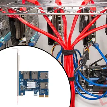 PCIE PCI-E PCI Express Stove Kortelės 1x iki 16x 1 iki 4 USB Lizdas Daugiklis Hub Adapteris Bitcoin Mining Miner BTC Prietaisai