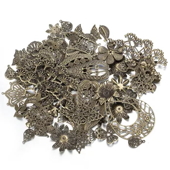 50g 100 g įvairios Metalo Filigranas Apsiaustas Gėlių Karoliukai Kepurės Geležies Amatų Dovana Antikvariniai Bronzos 