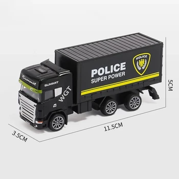 30 Rūšių Policijos Gelbėjimo Sunkvežimio Modeliai 1:64 Masto Lydinio Diecasts Žaislai, Transporto priemonės, Priekabos, Bortinis Automobilis Berniukų Švietimo Dovanos Y057