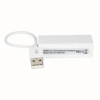 USB Ethernet Adapter Tinklo plokštė USB, Ethernet RJ45 Lan Windows 7/8/10/XP RD9700 USB Ethernet