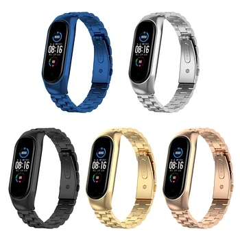Smart Watch Band Mi Juosta 6/6 NFC/5/5 NFC Huami Amazfit Juosta 5 Metalo Dirželio Pakeitimo Nešiojami Prietaisai, Reikmenys