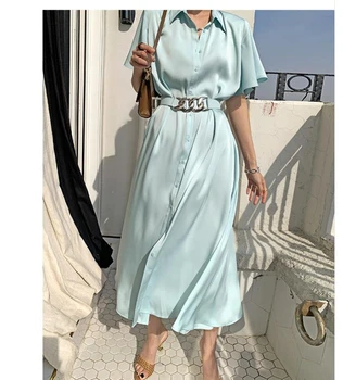 Kietojo Elegantiškas Marškinėliai Suknelė Moterims Pavasario Vasaros Tvarstis Midi Padalinta Suknelė Office Lady Dizaineris Atsitiktinis Suknelė Moterų 2020 M.