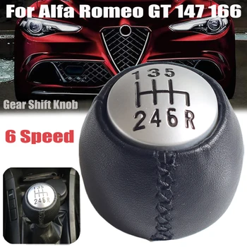 Pavarų Perjungimo Rankenėlę Stick Svirties Jungiklis Rankinio Nekilnojamojo Odos Automobilio Stilius Fir Alfa Romeo GT 147 166 naudojimo Instrukcija 6 Greičio