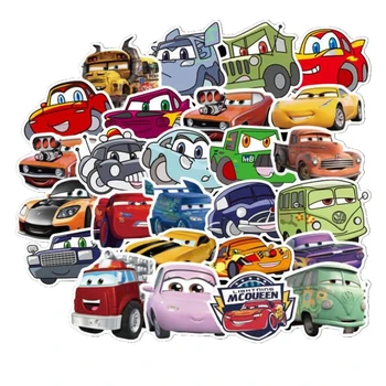 50Pcs Disney Pixar Automobilių Žaibas McQueen Lipdukai Animacinių filmų Vandeniui Lipdukas Nešiojamas Gitara Riedlentė Šalmas Grafiti Vaikų Žaislas