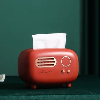 Kūrybos audinių langelį kambarį cute girl radijo žalia raudona forma stalčių dėžė lengva prabanga-retro namų stalčių dėžutės laikymo dėžutė