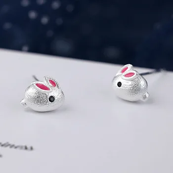 Cute Bunny Triušiai Auskarai Moterims, Vaikams Mielas Kristalų Gyvūnų Triušis Stud Auskarai Minimalistinis Juvelyrikos Pendients 2021 Geriausių Dovanų