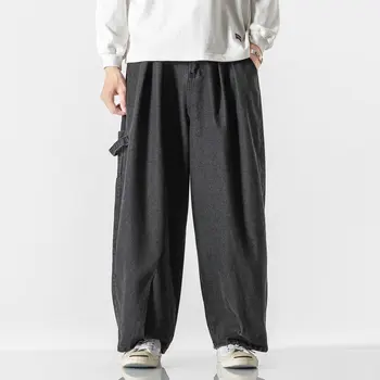 2021 Džinsinio Haremo Kelnės, vyriški Poilsiu Sweatpants Japonijos Streetwear Vyras Kelnės Kelnės Atsitiktinis Baggy Vyrų Kelnės Mados 5XL