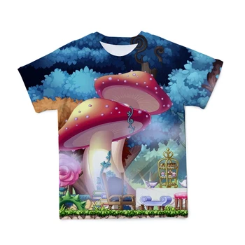 2021 m. Vasarą Naujas 3D spausdinimo Vėjo Slėnis Trumpas rankovės Negabaritinių Marškinėliai T-Marškinėliai Berniukams, Ir Mergaitėms, O-Kaklo Hip-Hop T-Shirt