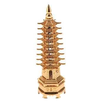 Namų Dekoro Wenchang Pagoda Tower House Statula Fengshui Ornamentu Figūrėlės Desk Top Pasakų Dekoras - Dirželio Sėkmės