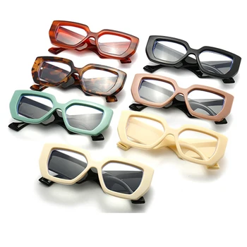 Senovinių Kvadratinių Didelis Rėmas Akinių Rėmelių Mados medienos rėmo akiniai Moterų Skaidrus Optinės Green Akiniai