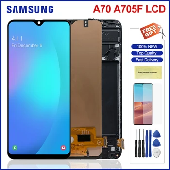 A70 LCD Ekranas Samsung Galaxy A70 A705 A705F SM-A705F Lcd Ekranas Jutiklinis Ekranas skaitmeninis keitiklis Asamblėjos Dalis, Skirta 