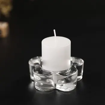 Stiklo, Žvakių Laikikliai Vestuvių Žvakidė Smulkių Skaidraus Krištolo Žvakė Stovi