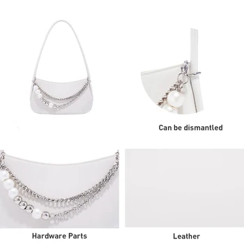 LA FESTIN Dizainerio rankinės 2021 naujas mados nešiojamų vieno peties maišas pearl grandinės maišelį, glotni ir švelni oda