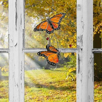 3D Metalo Monarch Butterfly Išskirtinį Langų Apdailos Amatų Sienos Kabinti Rūbams Šalies Prekių Apdaila