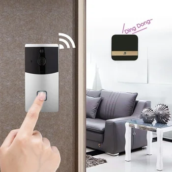 Vaizdo Doorbell Smart WiFi Vaizdo Doorbell Kamera, Vaizdo Domofonas Su Varpelių Naktinio Matymo Durų Bell Belaidžio Namų Apsaugos Kamera,