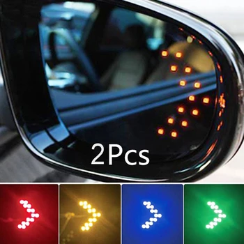 2 Vnt./daug Automobilių LED galinio vaizdo veidrodėlio lemputė 14 SMD LED Rodyklių Skydelis-Automobilio Galinio vaizdo Veidrodėlis Indikatorius Posūkio Signalo Lemputė