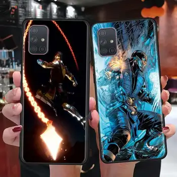 Telefono Dangtelis Skirtas Samsung Galaxy A51 A71 A21S A31 A41 A11 A01 Juoda Minkštas Išmaniojo telefono Atveju Mortal Kombat