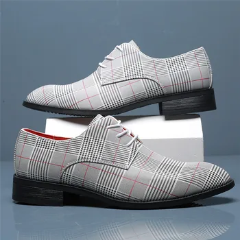 2020 m. vyrų mados klasikinis oksfordo bateliai kvėpuoti nėrinių su ažūriniai drobė batai vyrų oficialų suknelė
