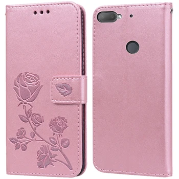 Prabangus Odinis Flip Book Case for HTC 12S 12 Plus Rose Gėlių Piniginės Stovėti Atveju Telefono Dangtelį Maišelį coque