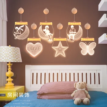 3D naują LED neonas pasirašyti derliaus vaikų kambario dekoracija/dekoro Akrilo sienų dekoras sodo namų dekoro priedai dream catcher