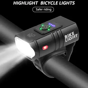 1000LM 2*T6 Stiprios šviesos dviračio lempa USB įkrovimo Galios Ekranas Lauko kalnų dviračių žibintai Vandeniui dviračių fakelas