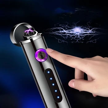 Dual Lanko Elektros Žiebtuvėliai Vėjo Plazmos Įkraunamas USB Psichikos Lengvesni hqd Vienkartiniai Rūkymas Cigarečių Dalykėlių Vyrams