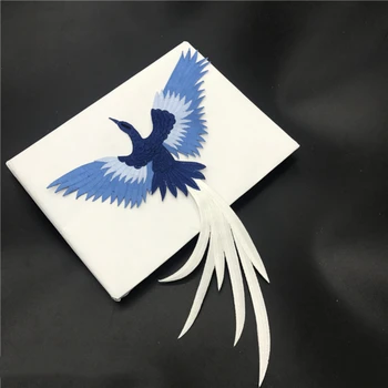 Paukščių Siuvinėjimo Lyginimo Audinys Lipdukai Mėlyna Phoenix Didelis Pleistras Lipdukai Cheongsam Drabužių Apdailos Išskirtinį 