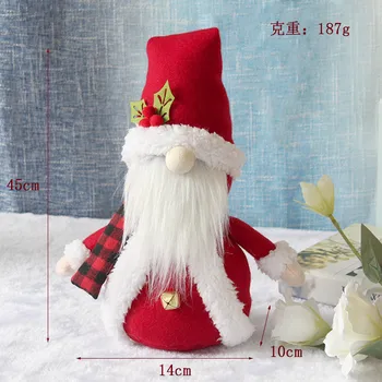 Kalėdų Gnome Santa Claus Sniego Tomte Nisse Švedijos Elf Puošyba, Namų, Sodybos, Virtuvės Lentynos Pakopų Dėklas Dekoras