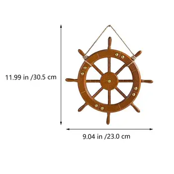 Viduržemio Jūros Retro Medienos Vairo, Vairo Juostą, Namų Dekoravimo, Ornamentų Juosta Sienos Kabo Dekoro Laivo Modelio Ratų