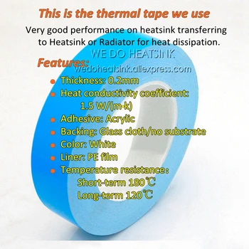 MES HEATSINK 5vnt 25x35x10mm 1W 3W 5W LED Energijos Šilumos Kriaukle Aliuminio Heatsink Su Mėlyna Šilumos dvipusės Lipnios Mygtukai Led
