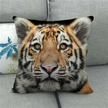 Kambarį Dekoratyvinės Pagalvės Gyvūnų Modelio Kačių Tigras, Leopardas, Liūtas Fauxlinen Mesti Pagalvę Padengti Apdaila Sofa-lova, Kėdės