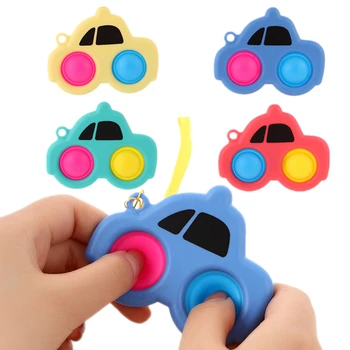 Mielas Animacinių Filmų Automobilio Išspausti Žaislas Paprasta Dimple Minkštas Kamuolys Išskleidimo Žaislai Vaikams Vertus Fidget Žaislas Stresą Vaikų Dovanų