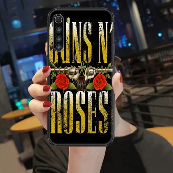 Roko Guns N Roses, Telefono dėklas, Skirtas Xiaomi Redmi Pastaba 4X 6A, 7, 7A 8 8T 9 9A 9S 10 K30 Pro Ultra black mados coque tapyba