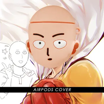 Karšto Anime Vienas Smūgis Vyras Airpods Atveju Maišelis Cosplay 3D Apsauga Apima 