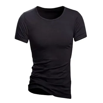 2021 Nauja Vyrai T-Shirt O-Kaklo Grynos Spalvos, trumpomis Rankovėmis Vyrams Marškinėliai M-2XL Vyras marškinėliai Viršuje Tee Vyrų laisvalaikio T-shirt