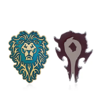Žaidimas World of Warcraft Genčių Logotipą, Segtukai, Sagės Aljansas ir Orda WOW Ženklelis Sagė Moterų ir Vyrų Papuošalai Dovana